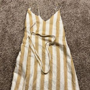 New & Other Stories dress Stripes Maxi Wrap Los Angeles Atelier size US 4 Yellow
